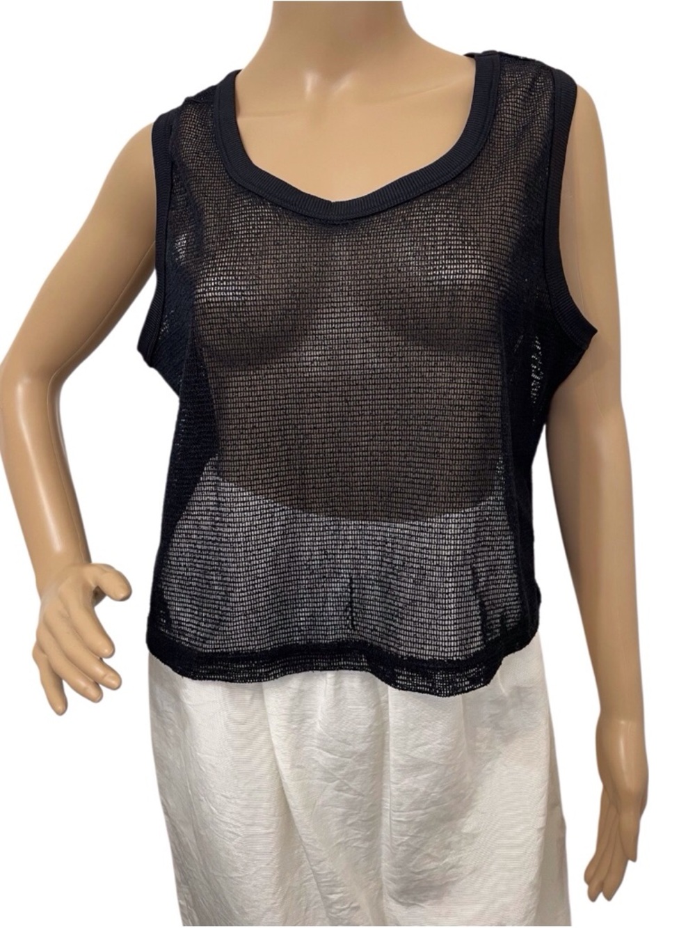 no boundaries Girls Youth Black Mesh Top, XL 15-17. - Picture 2 of 7